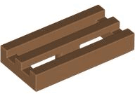 Tile, Modified 1 x 2 Grille with Bottom Groove