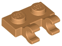 Plate, Modified 1 x 2 with 2 Open O Clips (Horizontal Grip)
