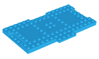 Brick, Modified 8 x 16 x 2/3 with 1 x 4 Indentations and 1 x 4 Plate