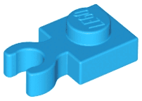 Plate, Modified 1 x 1 with Open O Clip Thick (Vertical Grip)