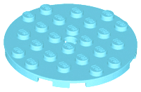 Plate, Round 6 x 6 with Hole