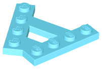 Wedge, Plate A-Shape with 2 Rows of 4 Studs