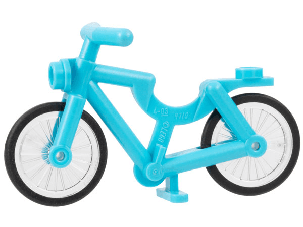 Bicycle with Handlebars with Trans-Clear Wheels with Molded Black Hard Rubber Tires (4719 / 92851pb01)