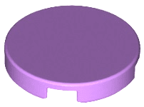 Tile, Round 2 x 2 with Bottom Stud Holder