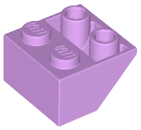Slope, Inverted 45 2 x 2 with Flat Bottom Pin