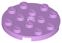 Plate, Round 4 x 4 with Hole