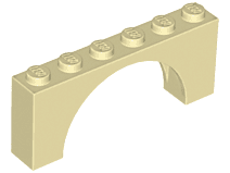 Arch 1 x 6 x 2 - Thin Top without Reinforced Underside