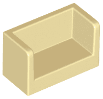 Panel 1 x 2 x 1 with Rounded Corners and 2 Sides