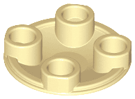Plate, Round 2 x 2 with Rounded Bottom (Boat Stud)