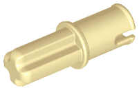 Technic, Axle 1L with Pin without Friction Ridges with Round Hole