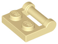 Plate, Modified 1 x 2 with Bar Handle on Side - Closed Ends