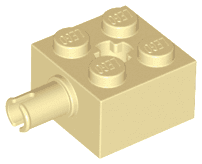 Brick, Modified 2 x 2 with Pin and Axle Hole