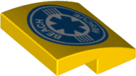 Slope, Curved 2 x 2 x 2/3 with Beach Rescue Logo Pattern