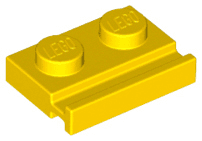 Plate, Modified 1 x 2 with Door Rail