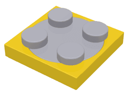Turntable 2 x 2 Plate with Light Bluish Gray Top (3680 / 3679)
