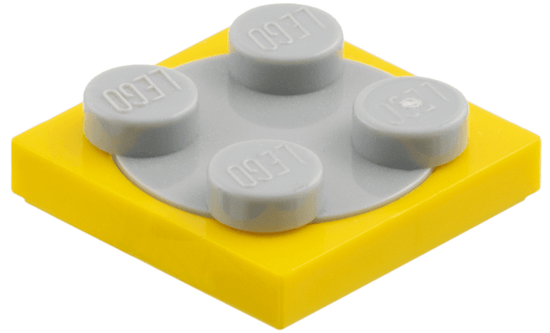Turntable 2 x 2 Plate with Light Bluish Gray Top (3680 / 3679)