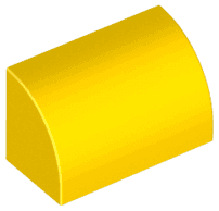 Slope, Curved 1 x 2 with Bottom Stud Holder