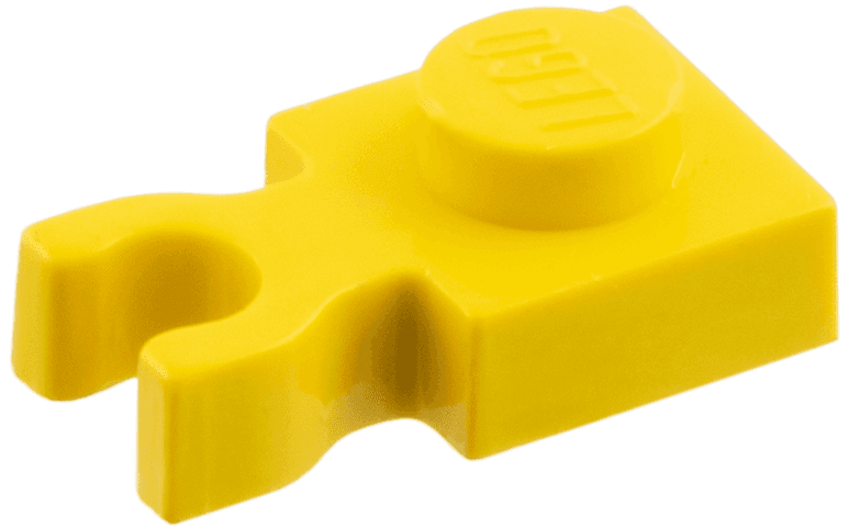 Plate, Modified 1 x 1 with U Clip Thick (Vertical Grip)