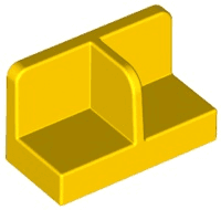 Panel 1 x 2 x 1 with Rounded Corners and Center Divider