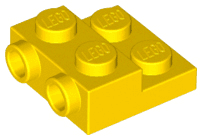 Plate, Modified 2 x 2 x 2/3 with 2 Studs on Side - Solid Bottom Tube