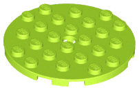 Plate, Round 6 x 6 with Hole