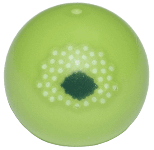 Technic Ball Joint with Dark Green Splotch and White Dots Pattern (Chinese Praying Mantis Eye)