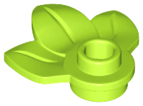 Plant Plate, Round 1 x 1 with 3 Layered Leaves
