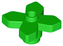Plant Flower 2 x 2 Leaves - Angular