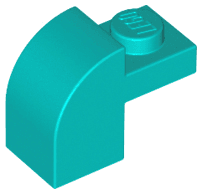 Slope, Curved 2 x 1 x 1 1/3 with Recessed Stud