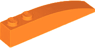 Slope, Curved 6 x 1 with 2 Studs