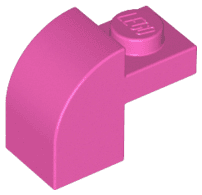 Slope, Curved 2 x 1 x 1 1/3 with Recessed Stud