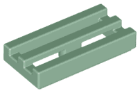 Tile, Modified 1 x 2 Grille with Bottom Groove