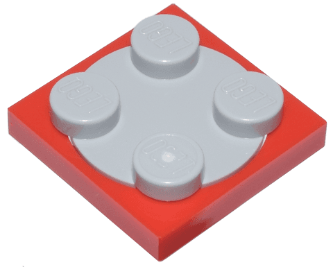 Turntable 2 x 2 Plate with Light Bluish Gray Top (3680 / 3679)