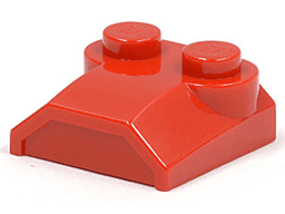 Slope, Curved 2 x 2 x 2/3 with 2 Studs and Curved Sides, Lip End
