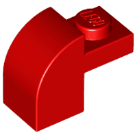 Slope, Curved 2 x 1 x 1 1/3 with Recessed Stud