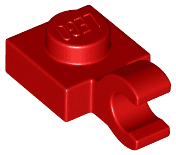 Plate, Modified 1 x 1 with Open O Clip (Horizontal Grip)