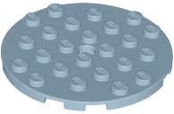 Plate, Round 6 x 6 with Hole