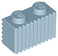 Brick, Modified 1 x 2 with Grille / Fluted Profile