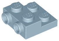 Plate, Modified 2 x 2 x 2/3 with 2 Studs on Side - Solid Bottom Tube