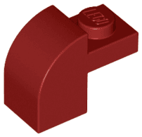 Slope, Curved 2 x 1 x 1 1/3 with Recessed Stud