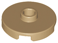 Tile, Round 2 x 2 with Open Stud