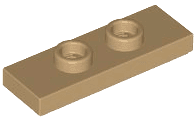 Plate, Modified 1 x 3 with 2 Studs (Double Jumper)