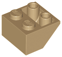 Slope, Inverted 45 2 x 2 with Flat Bottom Pin