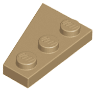 Wedge, Plate 3 x 2 Right