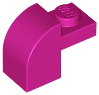Slope, Curved 2 x 1 x 1 1/3 with Recessed Stud