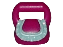 Friends Accessories Purse / Bag Round with Light Aqua Ruffle Pattern