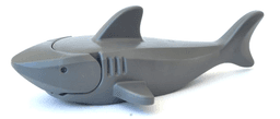 Shark with Rounded Nose and Debossed Gills and Eyes