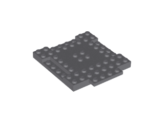 Brick, Modified 8 x 8 x 2/3 with 1 x 4 Indentations and 1 x 4 Plate