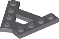 Wedge, Plate A-Shape with 2 Rows of 4 Studs