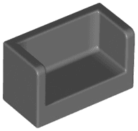 Panel 1 x 2 x 1 with Rounded Corners and 2 Sides